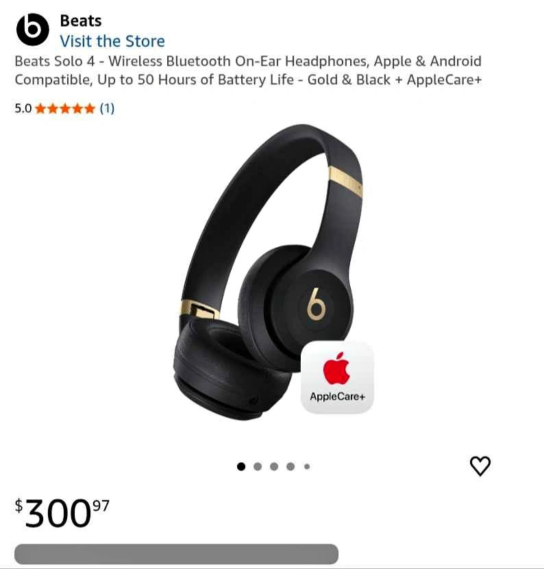 Beats Solo 4 Wireless Bluetooth On-Ear Headphones (AppleCare)