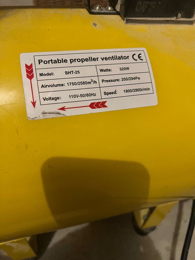 VEVOR Portable Ventilator, Heavy Duty Cylinder Fan w/Duct Hose - photo 3
