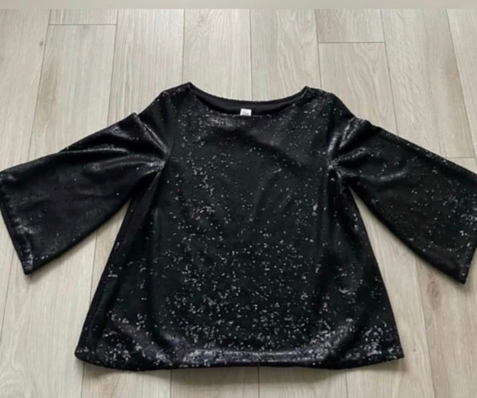 GAP 3/4 sleeve sequin top, black, NWT, XS-S - photo 3