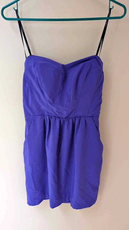 B. Darlin Purple Strapless Mini Dress Size 5/6