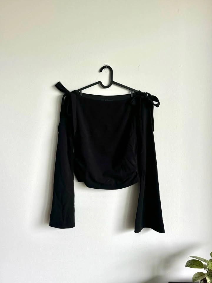 CIDER Boat Neck Bowknot Ruched Long Top - Size M, Never Worn - photo 3