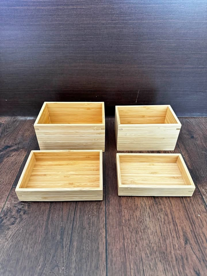 IKEA dragan bamboo storage boxes