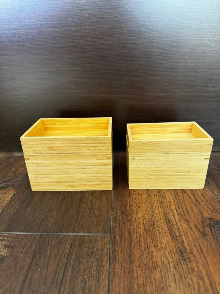 IKEA dragan bamboo storage boxes - photo 2