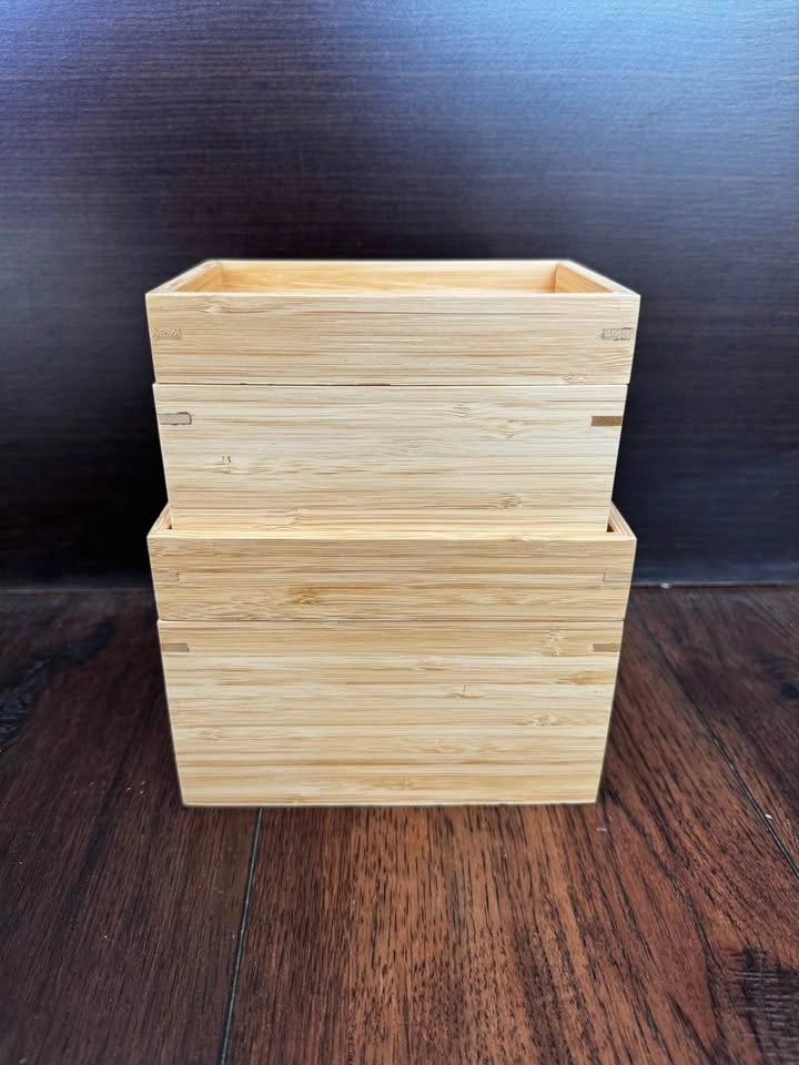 IKEA dragan bamboo storage boxes - photo 3