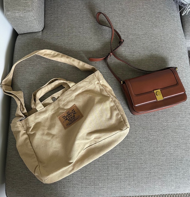 Cotton and Leather Bag (used a few times) - photo 2