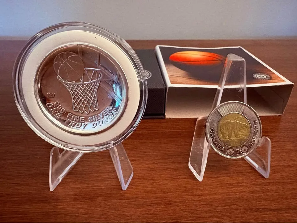 1 oz .999 fine silver bullion basketball round image indicator(2)