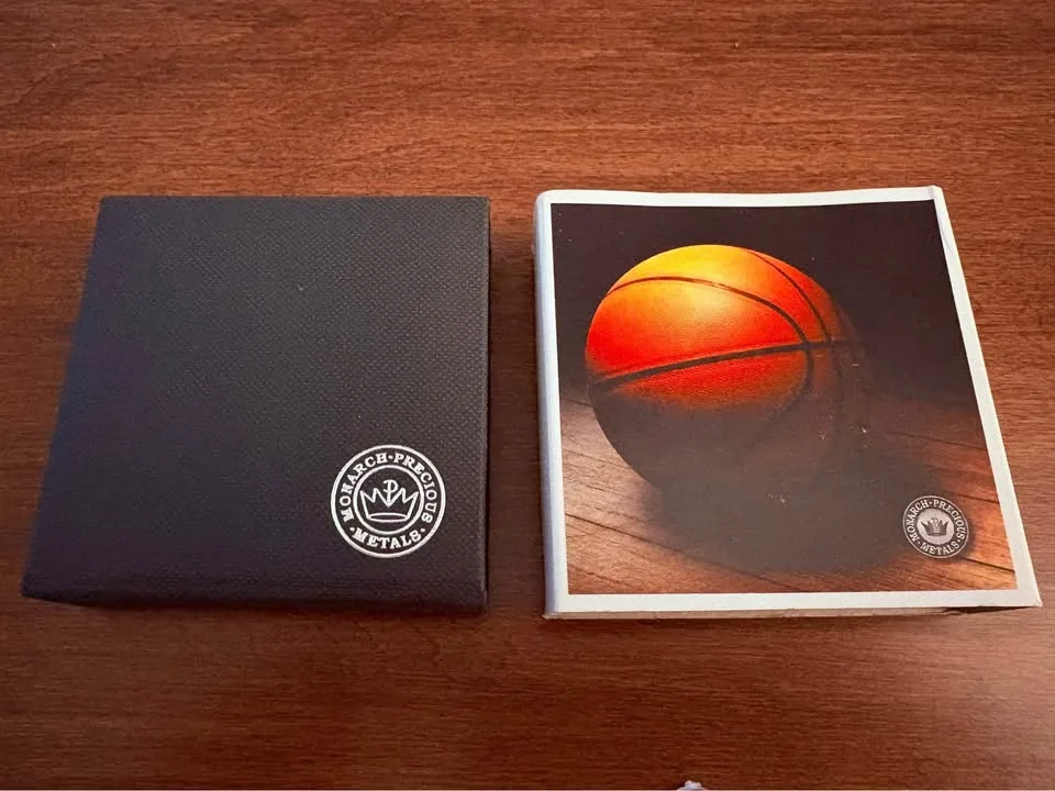 1 oz .999 fine silver bullion basketball round image indicator(6)