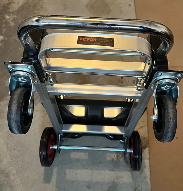 VEVOR Aluminum Hand Truck, 2 in 1, 400 lbs Load Capacity - photo 2
