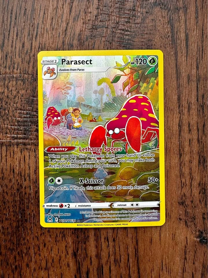 Parasect Full Art Pokemon Card - Mint Condition