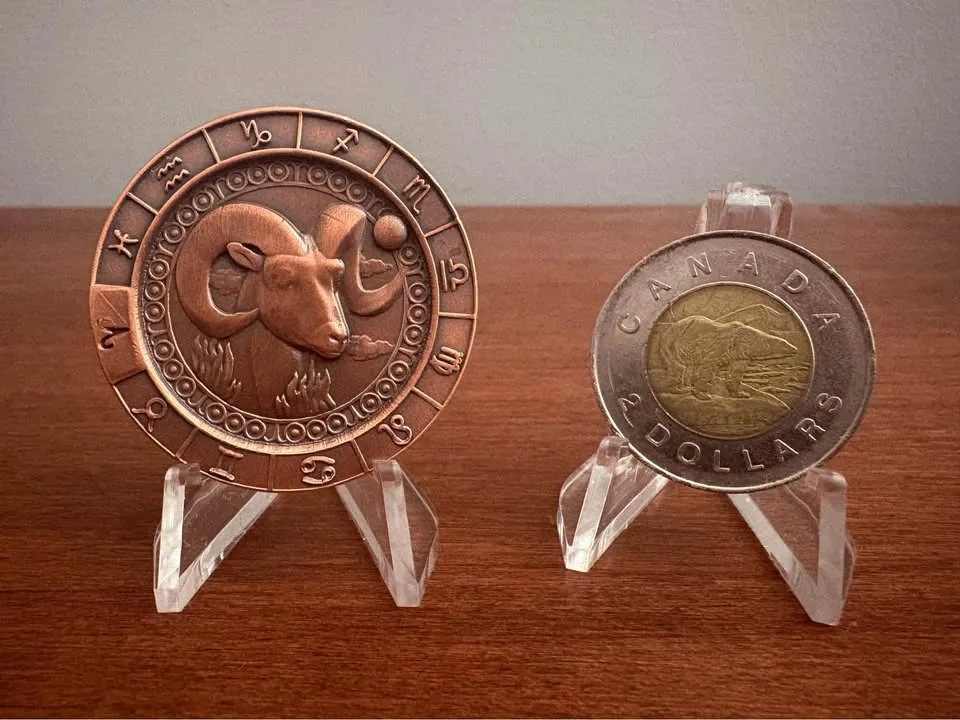 1 oz .999 Fine Copper Bullion Zodiac Round “Aries” image indicator(2)