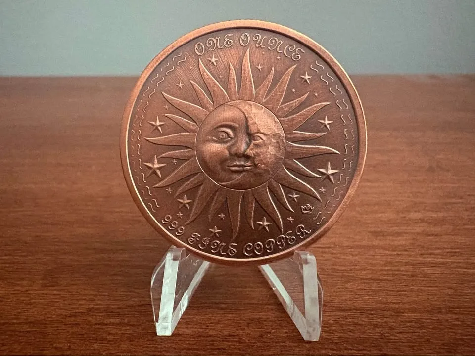 1 oz .999 Fine Copper Bullion Zodiac Round “Aries” image indicator(4)