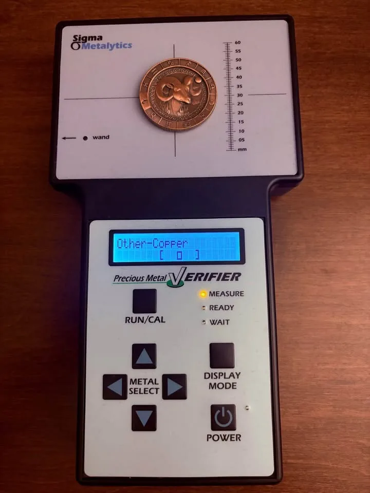 1 oz .999 Fine Copper Bullion Zodiac Round “Aries” image indicator(5)