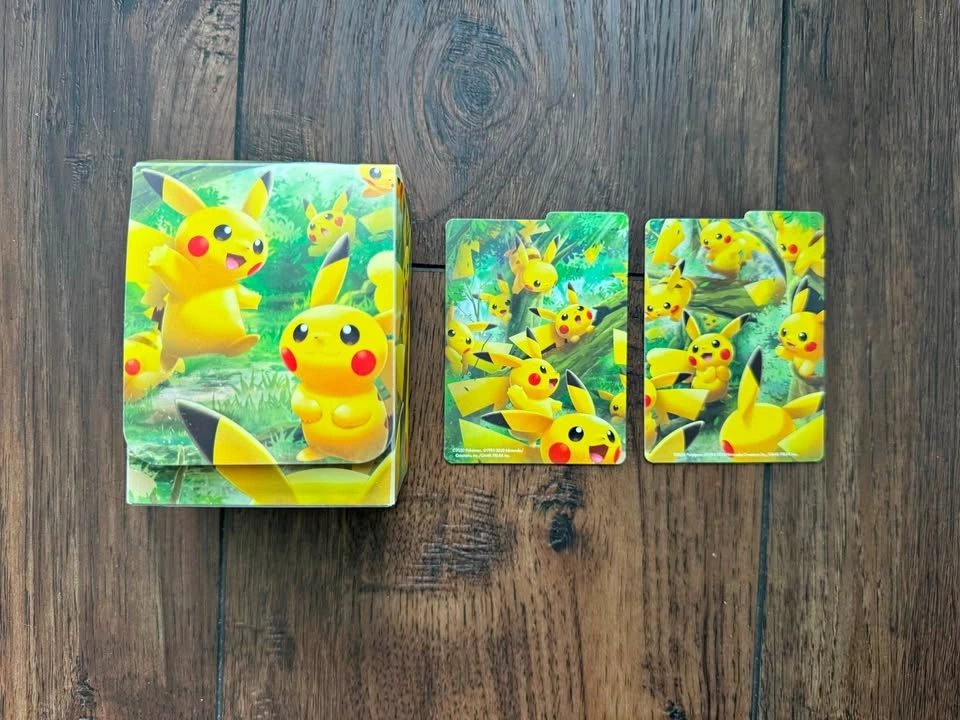 Official Pokemon Card Deck Organizer Box - Pikachu Design
