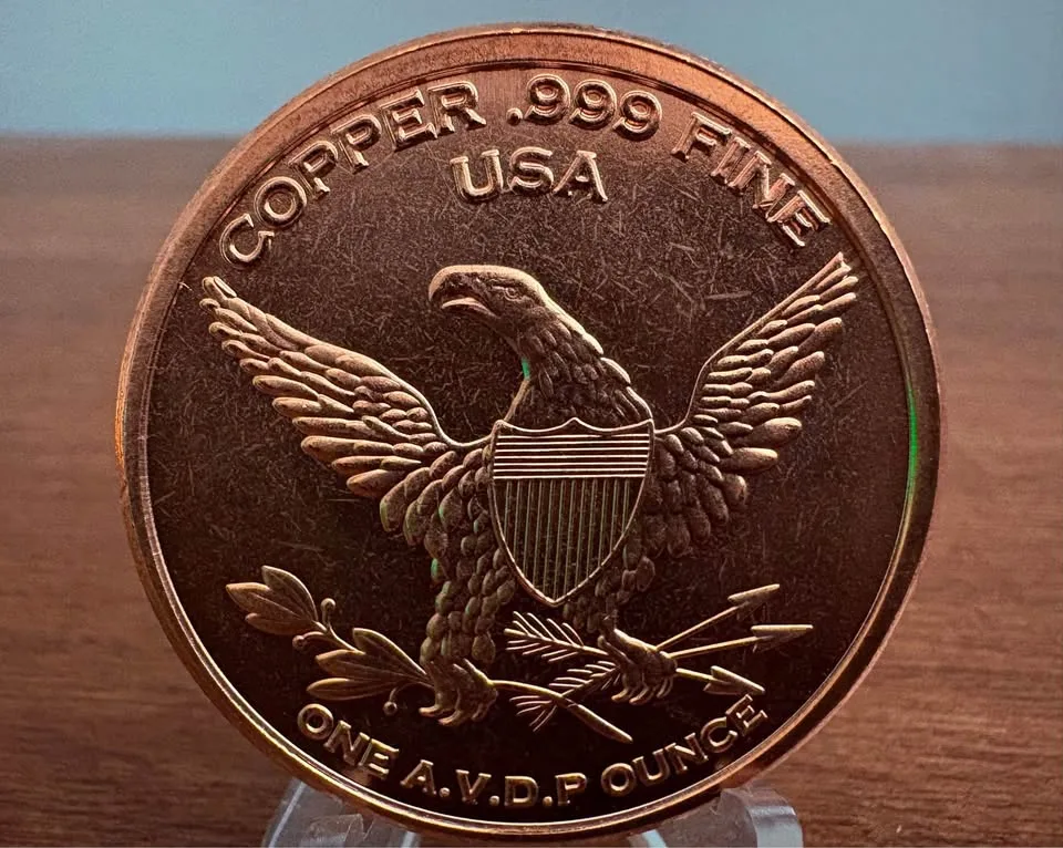 1 oz .999 fine copper bullion Megalodon shark round image indicator(2)