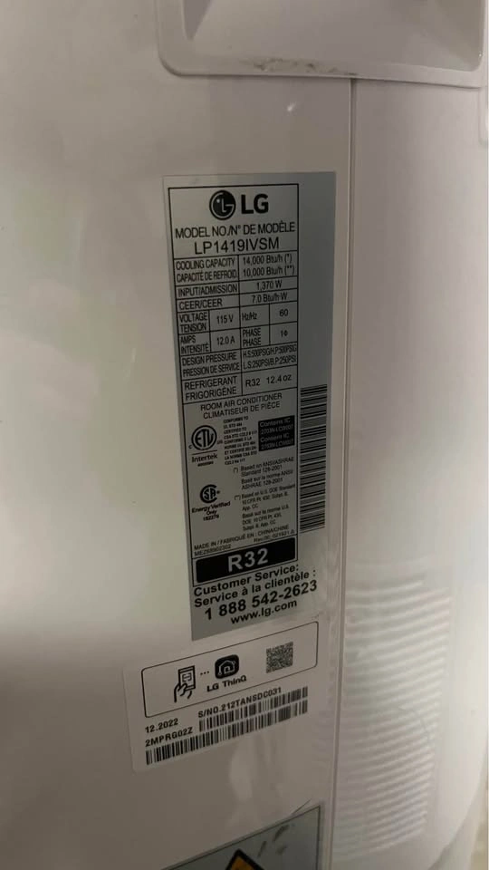 LG portable ac 14000btu pair - photo 4