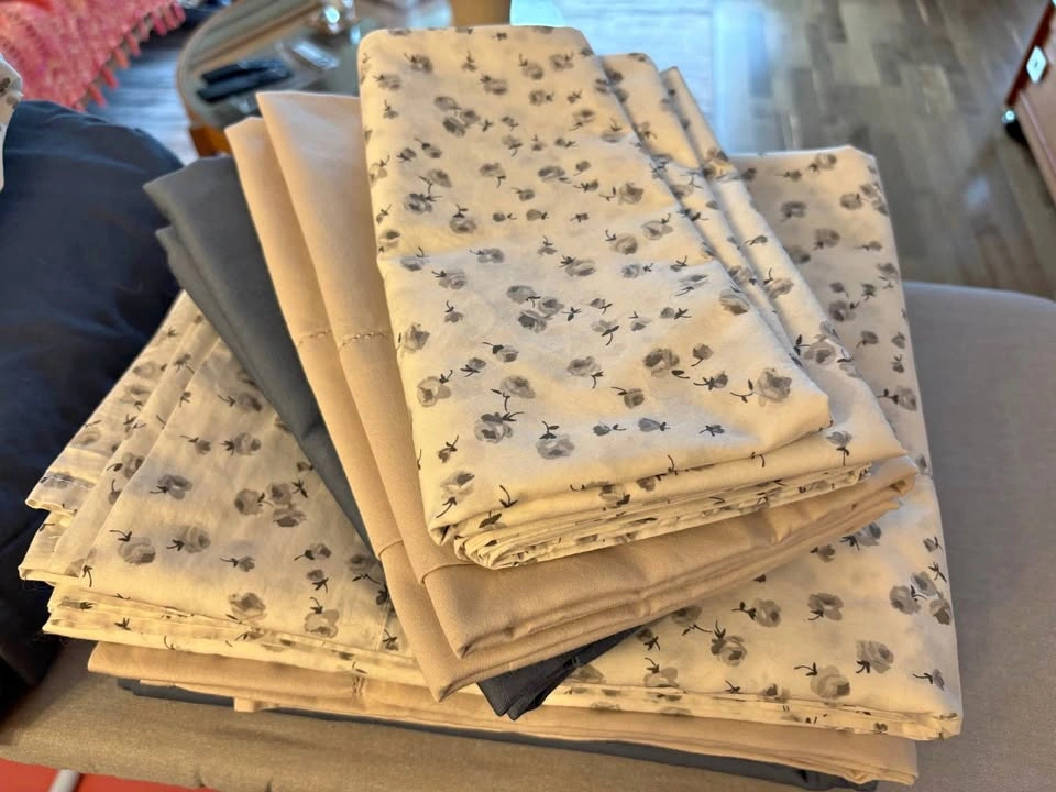 Three sets of queen cotton bedsheets