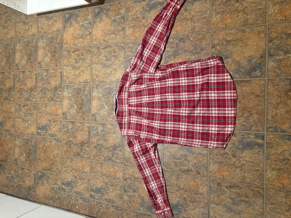Tommy Hilfiger Red Plaid Button Up Shirt Mens Large - photo 3