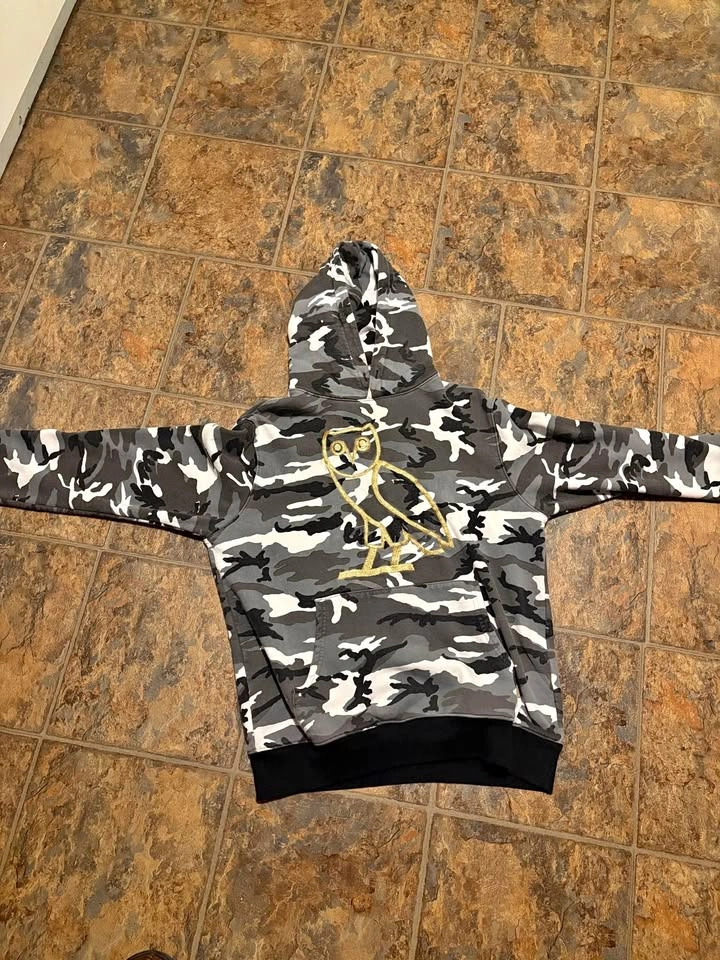 OVO October’s Very Own Camo Hoodie Gold Owl Authentic Large