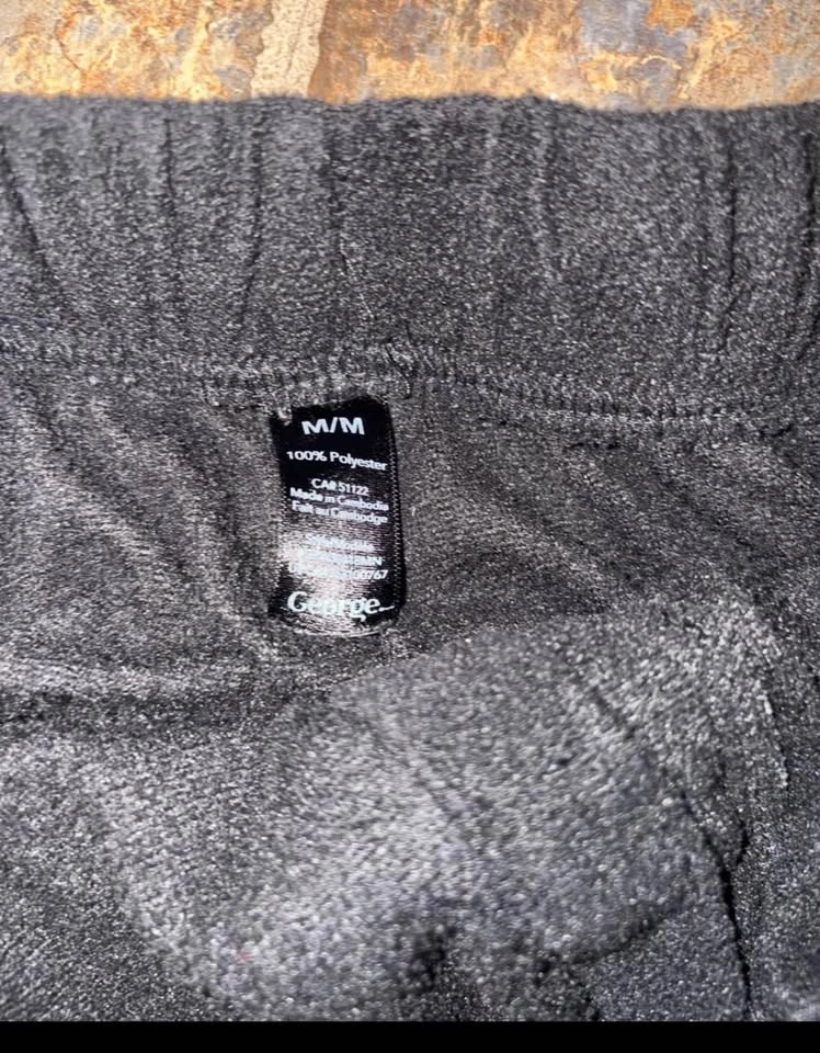 George Black Fleece Lounge Pants Mens Medium - photo 2