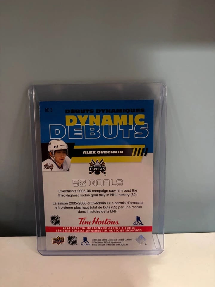 Upper Deck Tim Hortons Alex Ovechkin Dynamic Debuts Card - photo 2