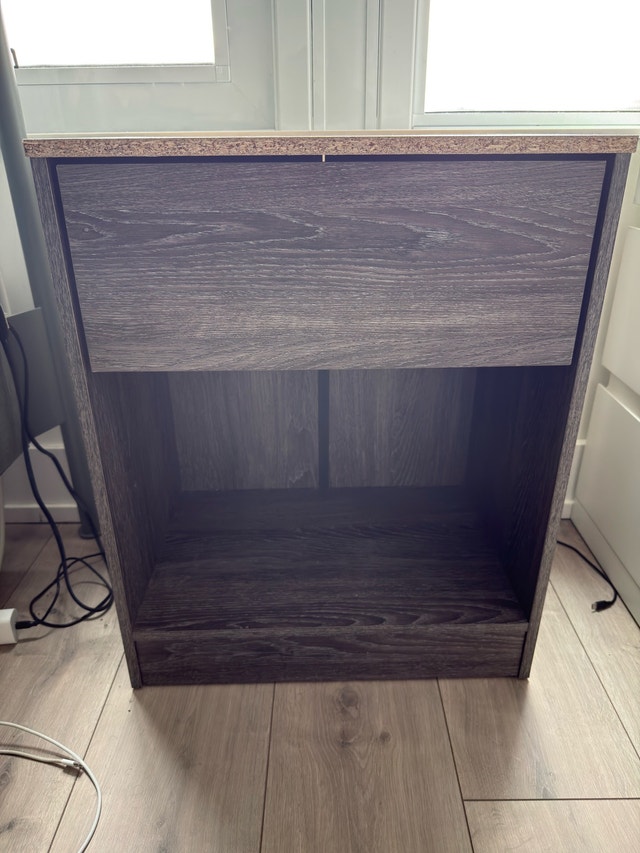 Dark Grey Nightstand