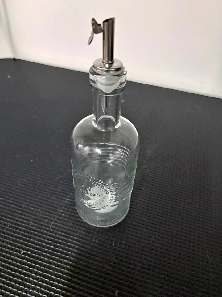 Old Fashioned Glass Oil and Vinegar Dispenser Bottle