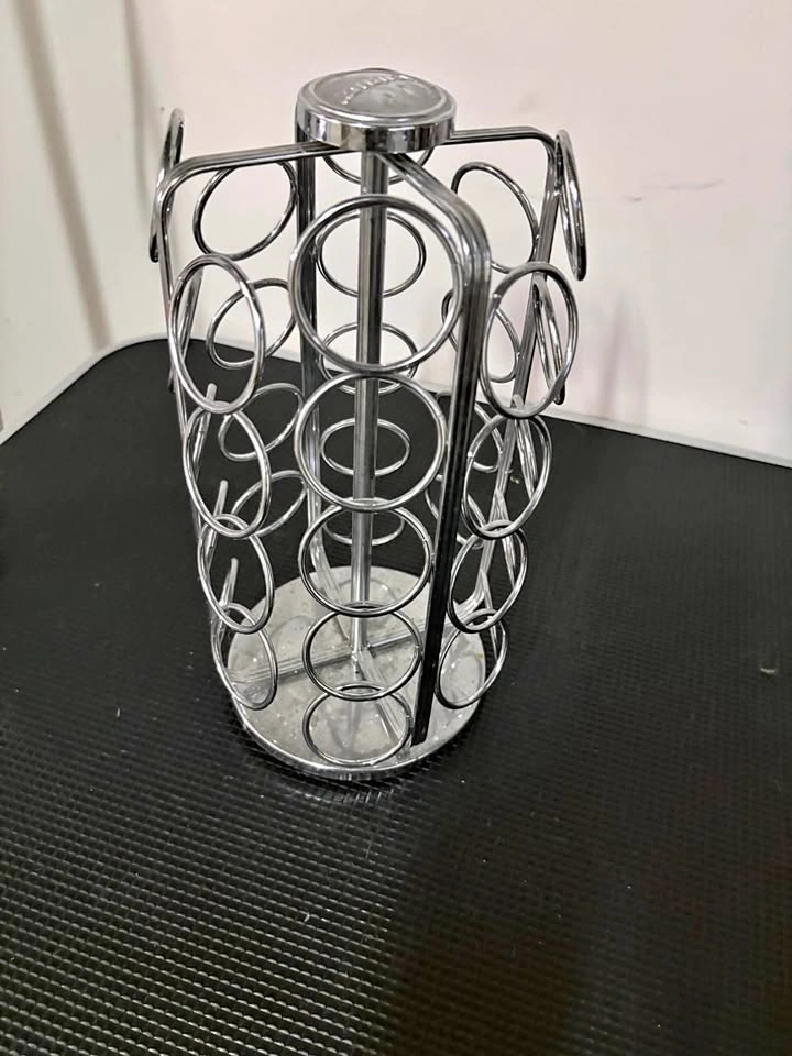 Chrome Rotating K-Cup Coffee Pod Holder