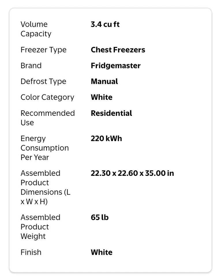 Fridgemaster Chest Freezer - photo 4