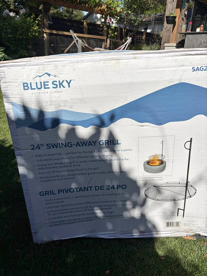 Blue sky outdoor grill