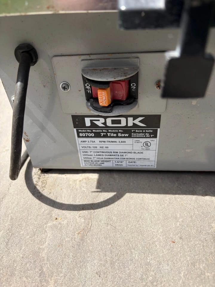 Wet tile saw ROK 7 inches - photo 3