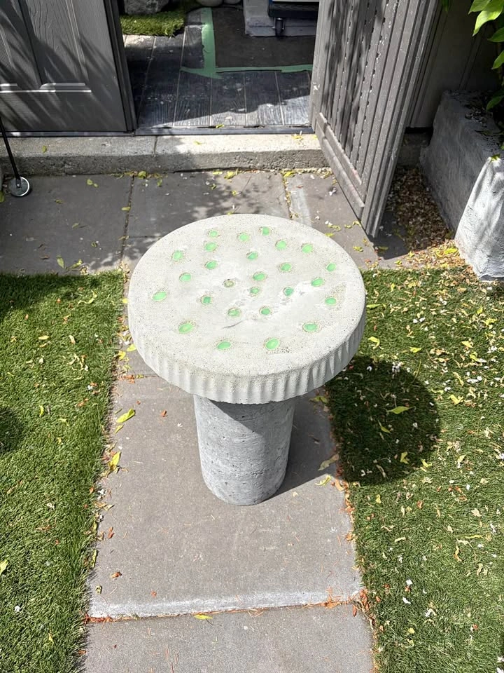 Handmade concrete coffee table