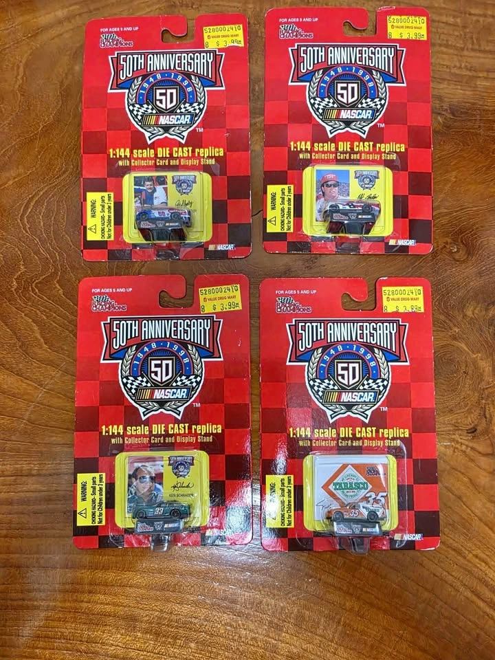 50th anniversary Nascar 4 cars 1:144 scale
