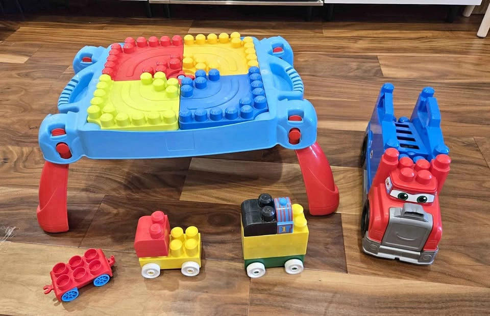 Mega Block Table and Truck