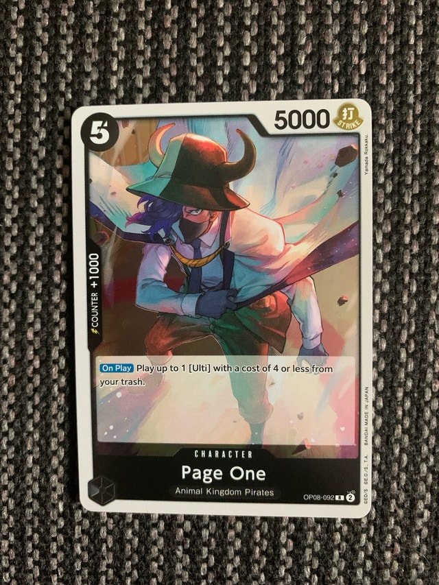 Page One foil OP08-92 (two legends) - photo 2