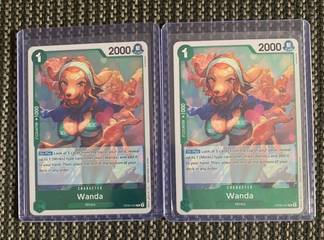 (2) Wanda foil OP08-34 (Two Legends)