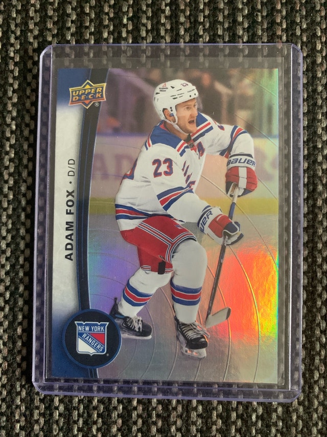 Upper Deck Adam Fox New York Rangers Hockey Card