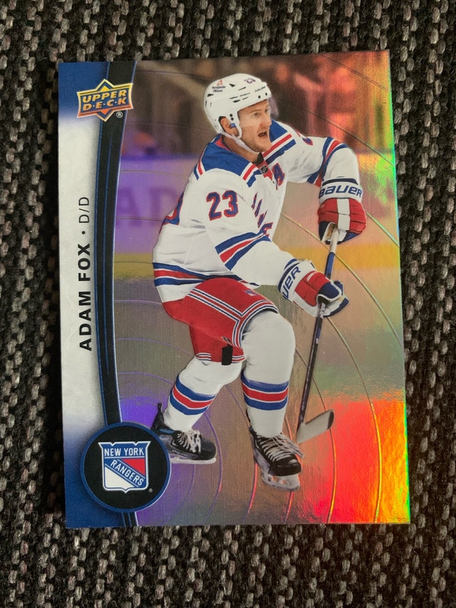 Upper Deck Adam Fox New York Rangers Hockey Card - photo 2