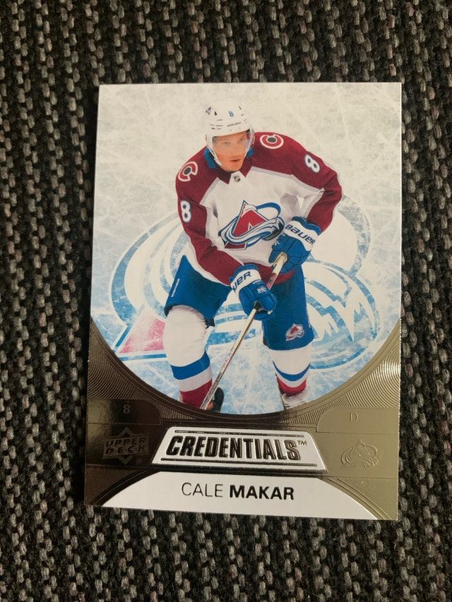 Upper Deck Cale Makar Credential Hockey Card - photo 2