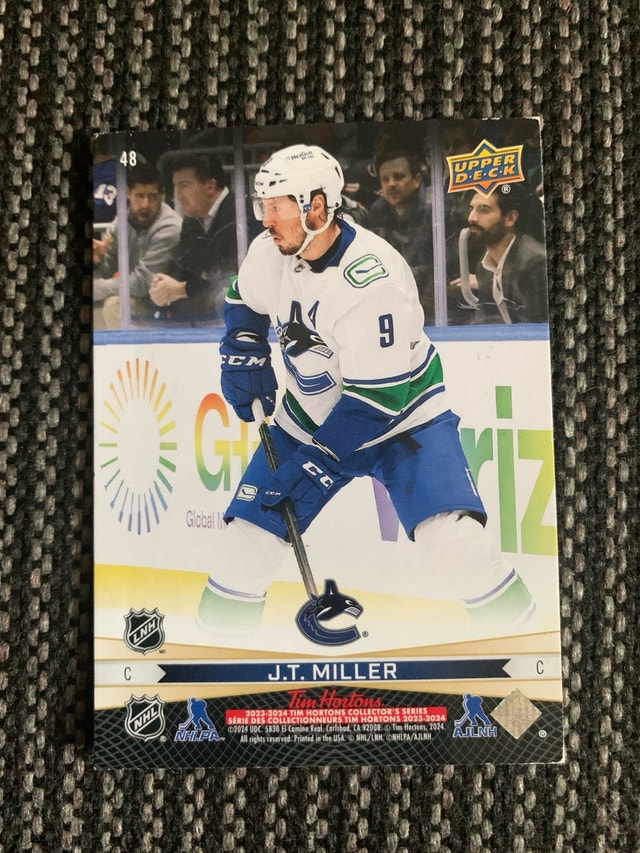 Upper Deck Tim Hortons Quinn Hughes/J.T. Miller Cards - photo 3