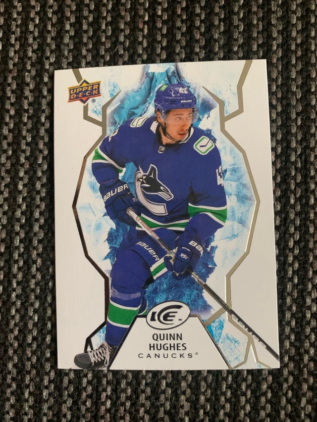 Upper Deck Quinn Hughes Hockey Card - photo 2