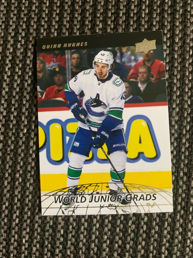Upper Deck Quinn Hughes World Junior Grads Card - photo 2