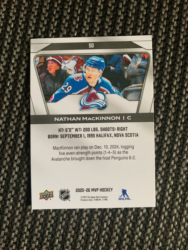 Nathan MacKinnon 2025-26 MVP Hockey - photo 3