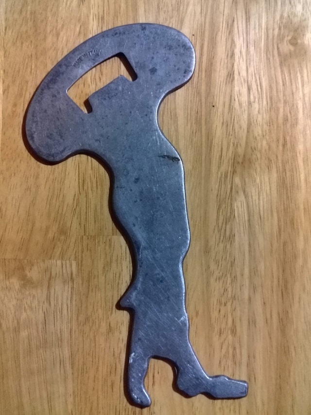 Vintage Signed Italy Souvenir Boot Metal Bottle Opener 9.25"x4" - photo 2