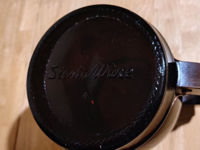 Vintage Brown Glass Siesta Ware Style Mug Wood Handle - photo 3