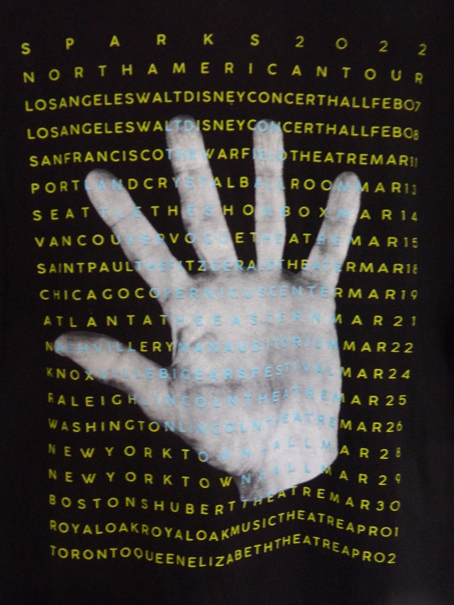 SPARKS Hands Tour (2022) US T-Shirt - FOR SALE! - photo 4