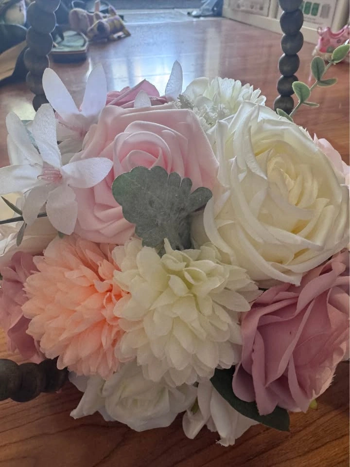 Blush & Ivory Wedding Floral Centrepieces - photo 3
