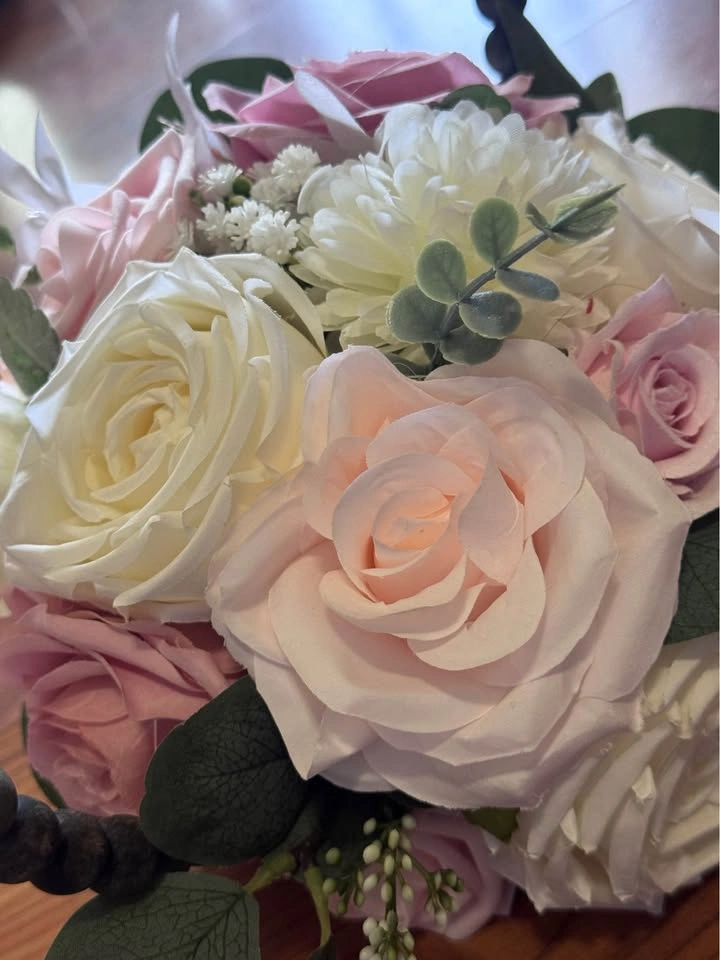Blush & Ivory Wedding Floral Centrepieces - photo 4
