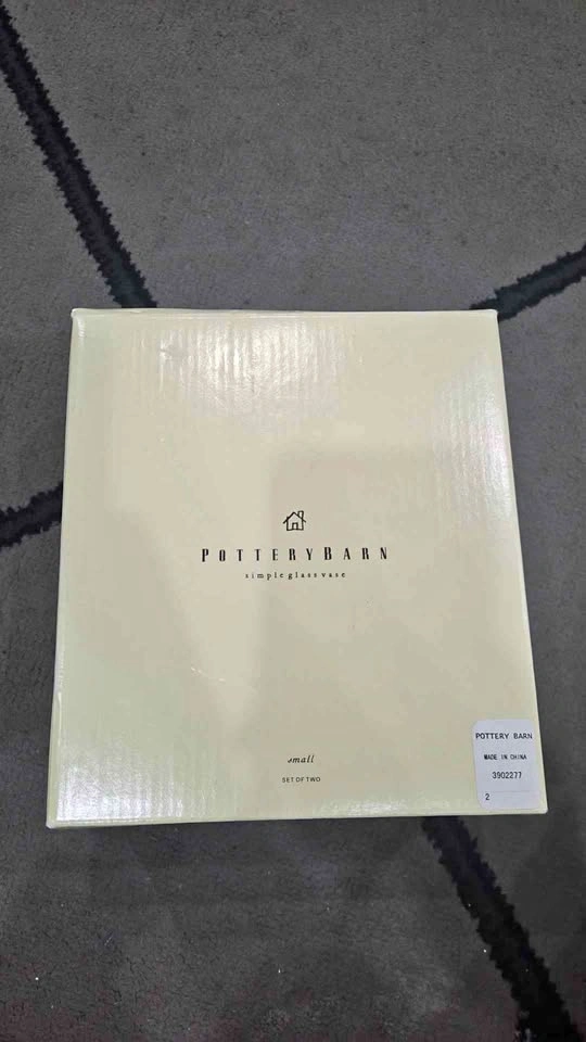 Pottery Barn Simple Glass Vase Set of one