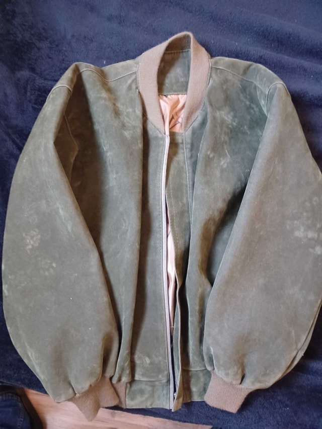 Vintage Italian Suede Bomber Jacket