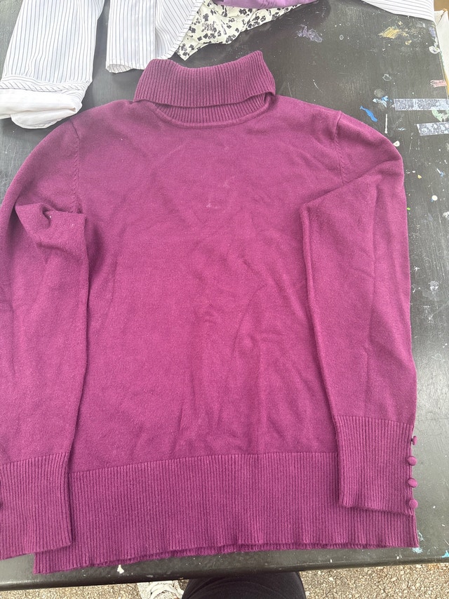 Purple Turtleneck Sweater